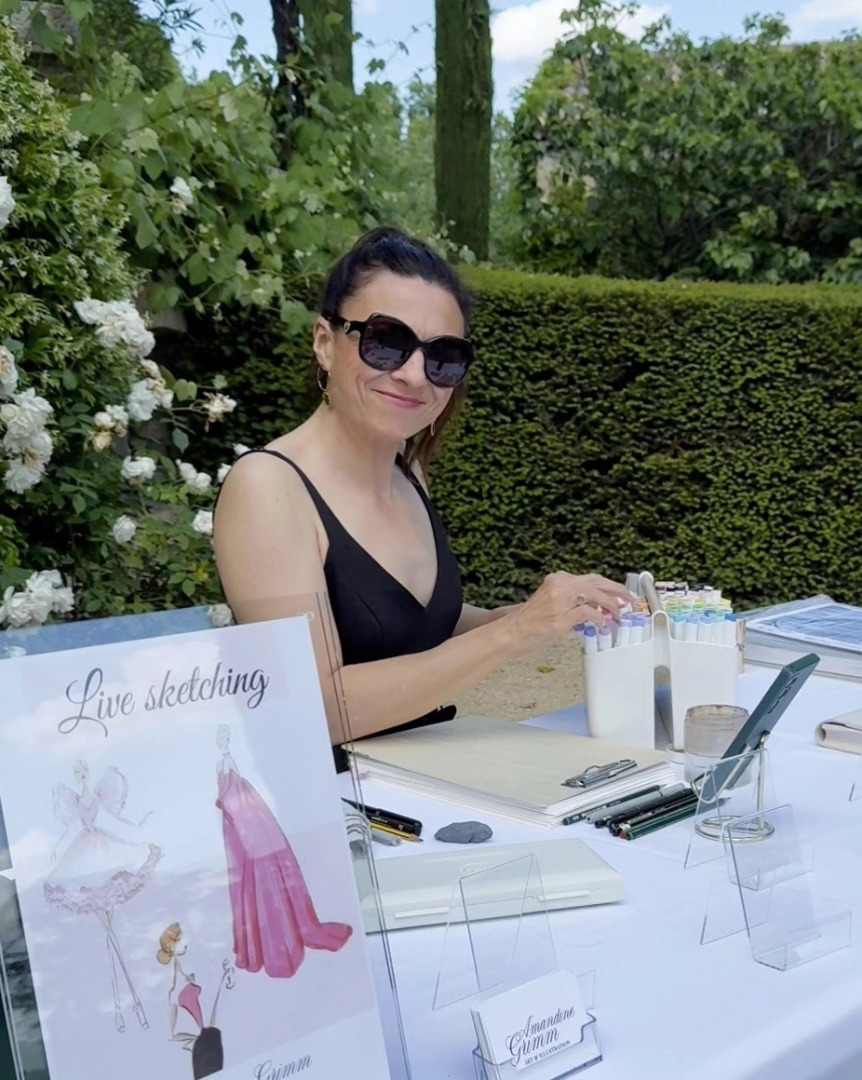 Live illustration sketching france