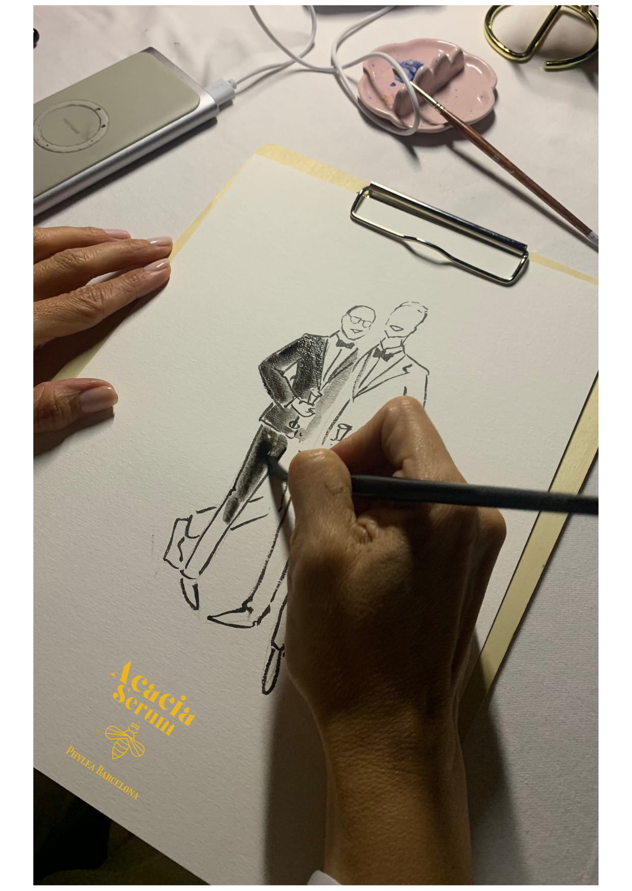 Live sketching for events corporate in the south of france